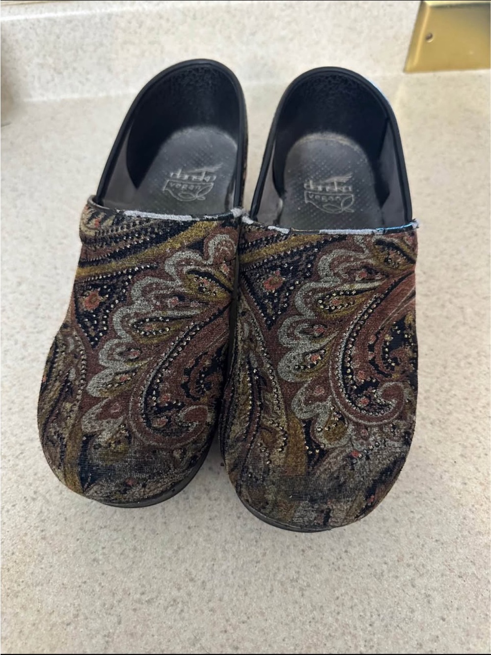 Dansko Multicolor Paisley Vegan Slip-On Clogs
